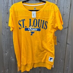 NHL Official St. Louis Blues Gold Tee Women's NWT